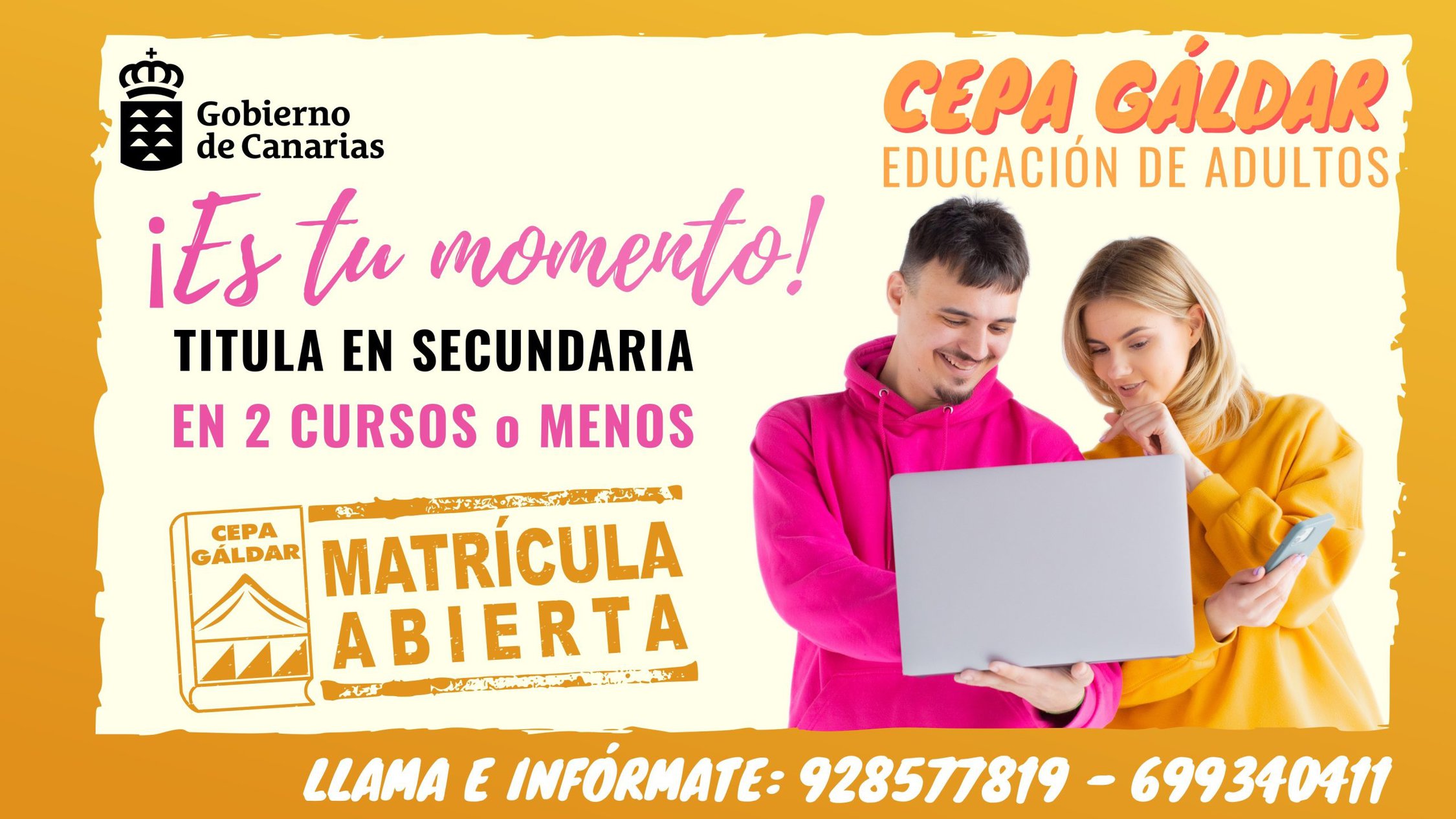 Matrícula abierta en el Centro de Educación de Personas Adultas de Gáldar