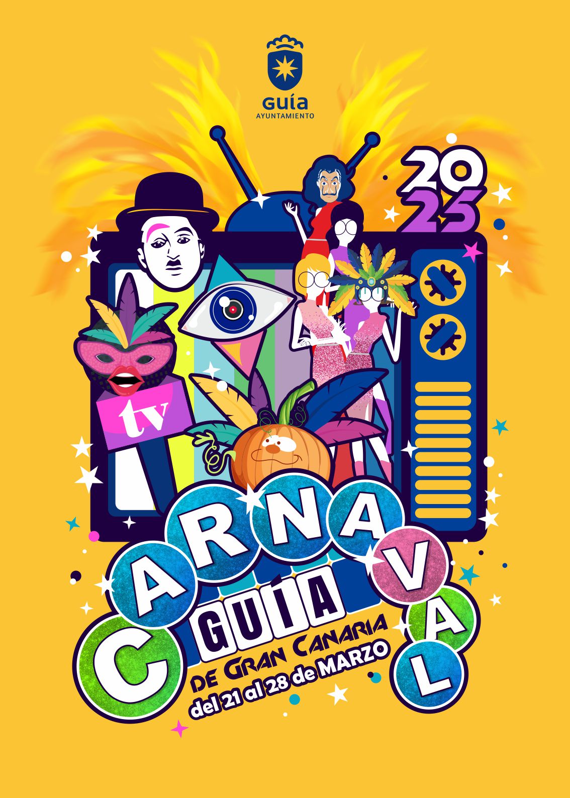 Guía de Gran Canaria dedicará su Carnaval 2025 al mundo de la televisión, del 21 al 28 de marzo 