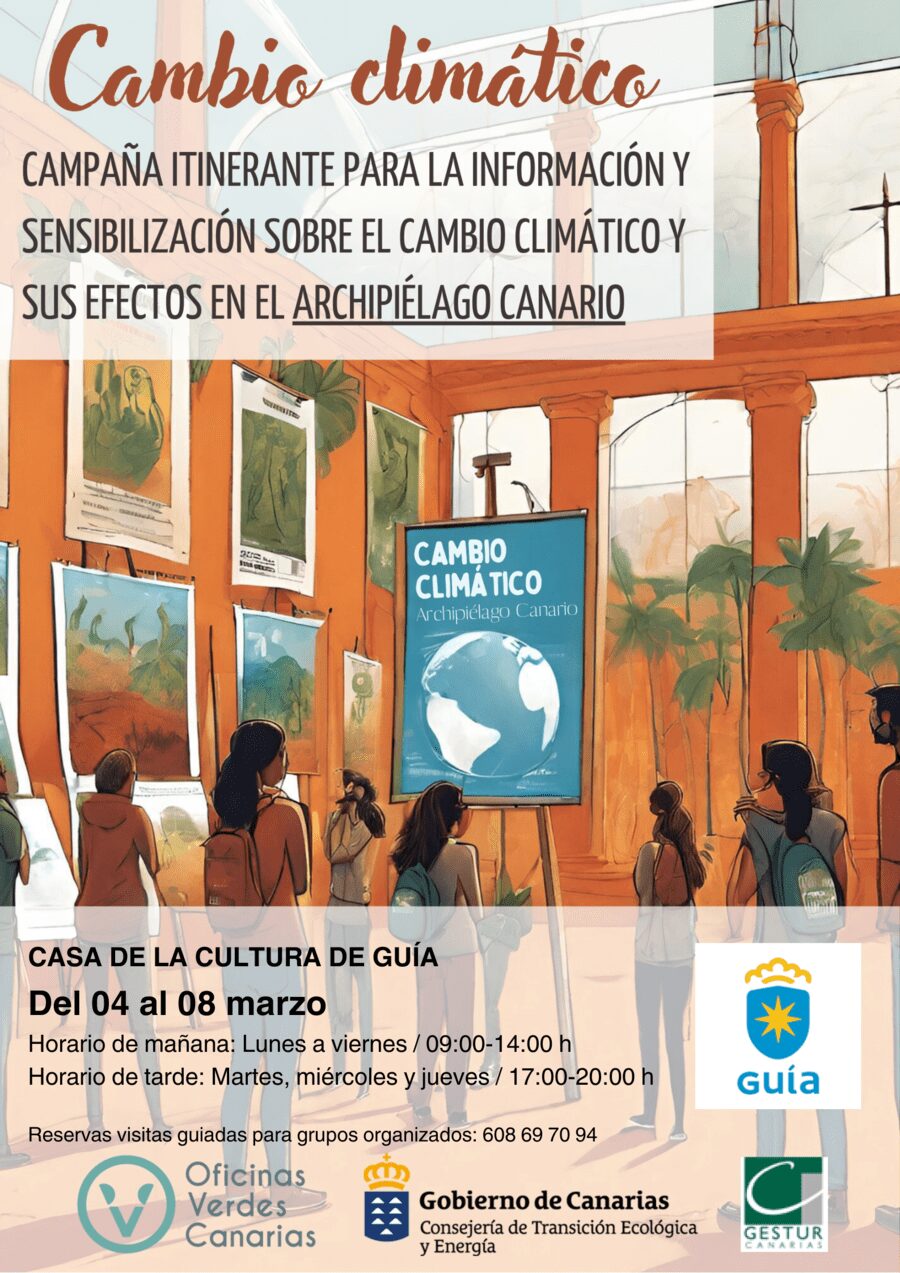 Guía acoge la campaña itinerante de concienciación del cambio climático en Canarias del 4 al 8 de marzo