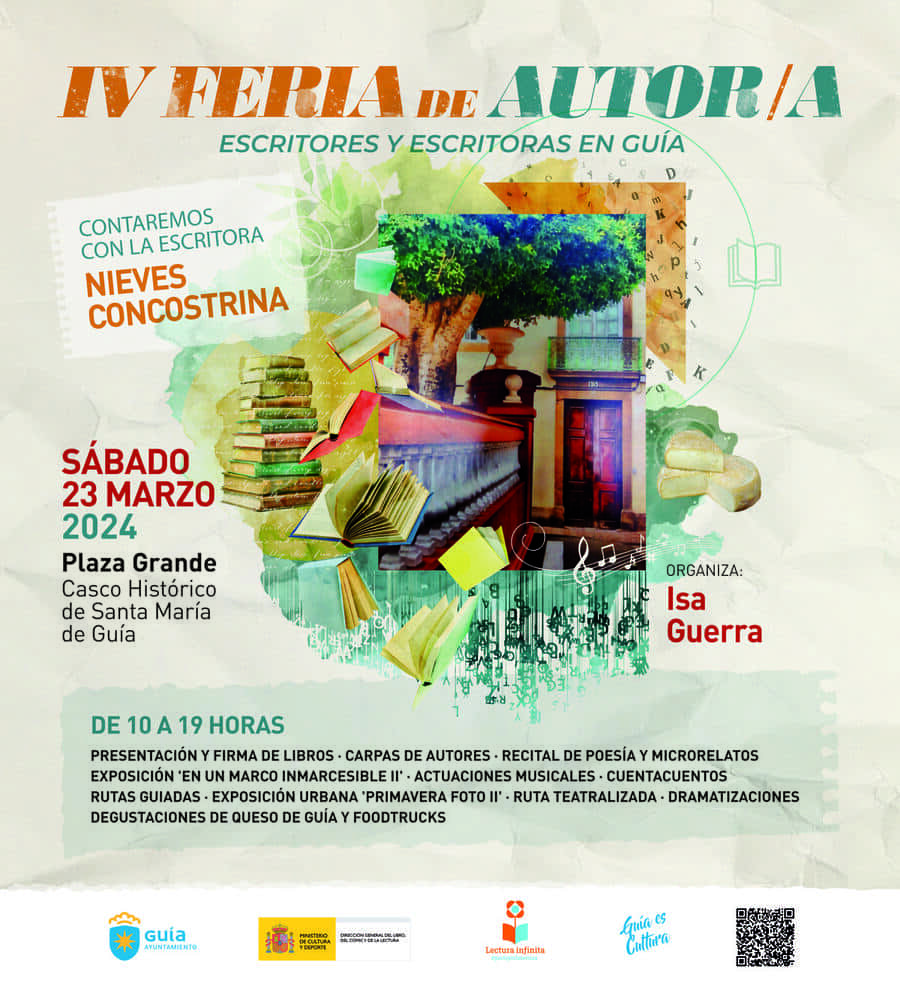 La periodista Nieves Concostrina y más de 100 escritores y escritoras de toda Canarias se darán cita en la ‘IV Feria de Autor/A. Escritores y Escritoras en Guía’