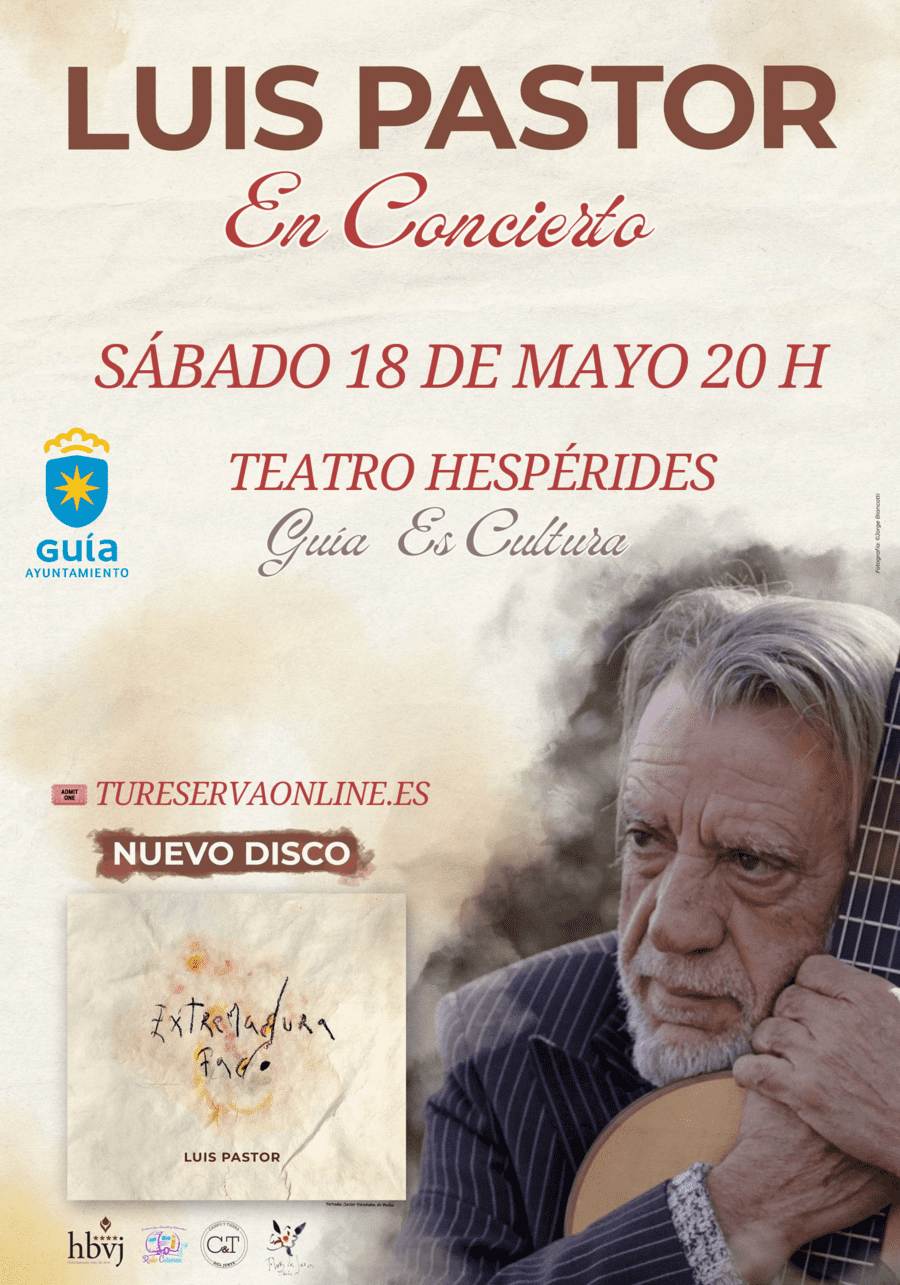 Luis Pastor trae al Teatro Hespérides de Guía su último álbum ‘Extremadura Fado’
