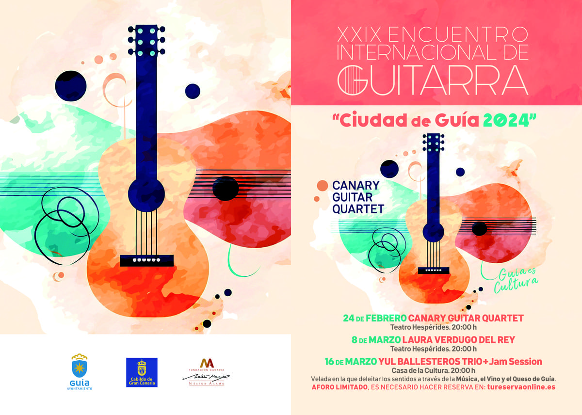 El XXIX Encuentro Internacional de Guitarra Ciudad de Guía arranca mañana sábado con Canary Guitar Quartet y el concierto ‘Pintmaderas’