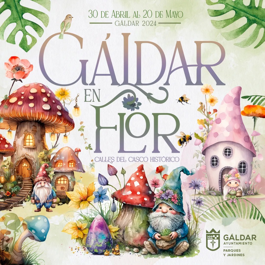 Las calles del casco histórico ya se preparan para la inauguración de ‘Gáldar en Flor’ este martes a las 19.30 horas