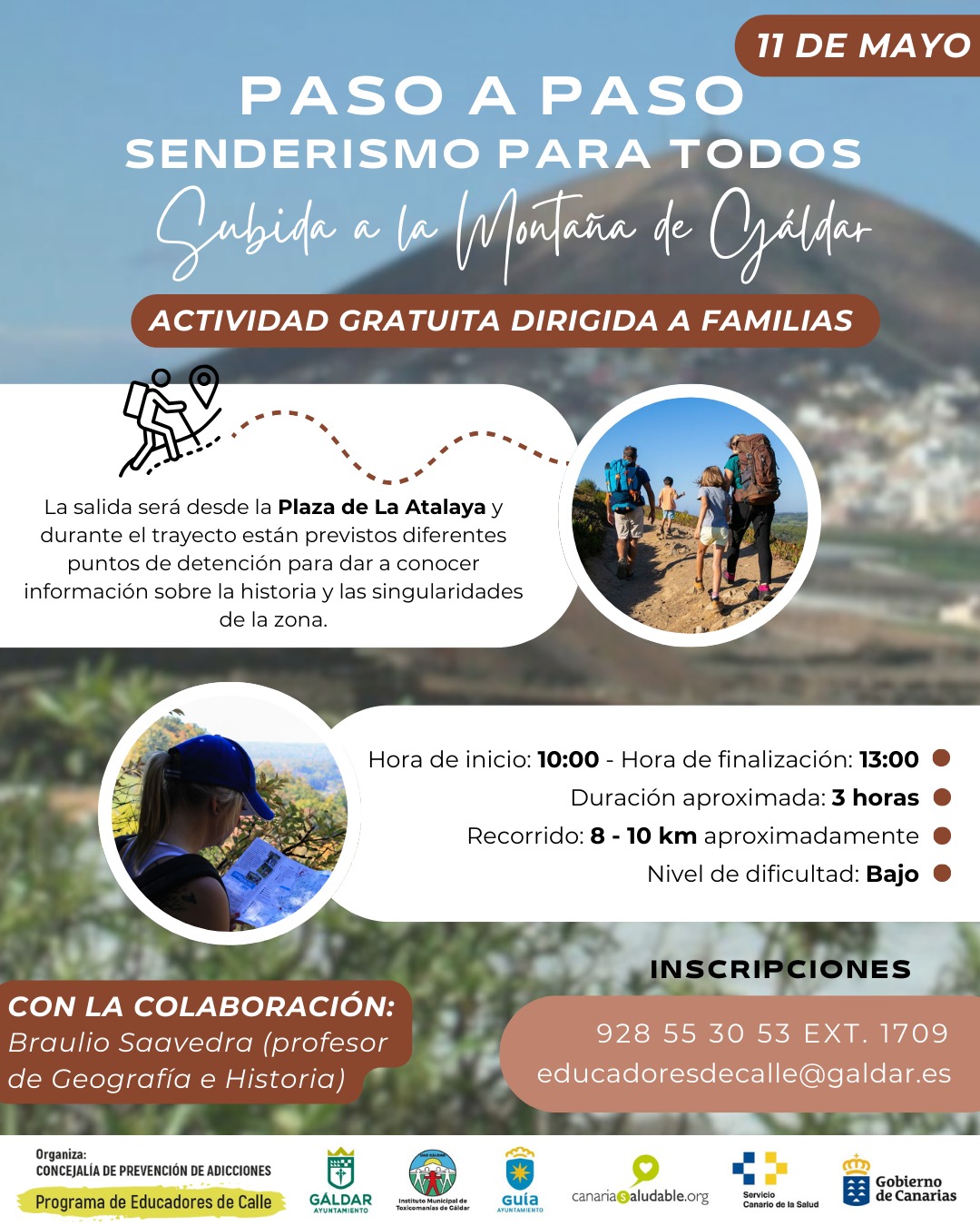 El programa ‘Educadores de Calle’ organiza una actividad de senderismo a la Montaña de Gáldar