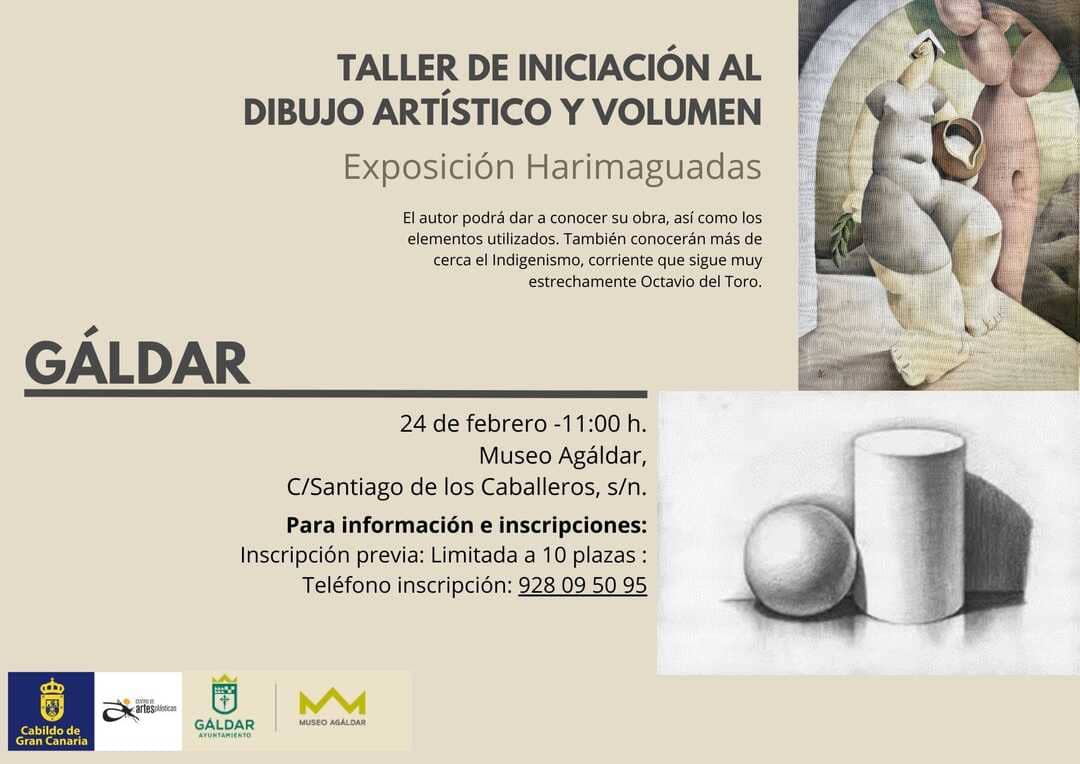 El Museo Agáldar acoge este sábado un taller de iniciación al dibujo artístico y volumen
