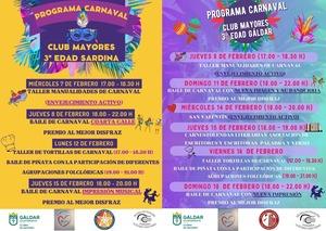 Carteles de la programacion del Carnaval en los Clubes de Mayores21