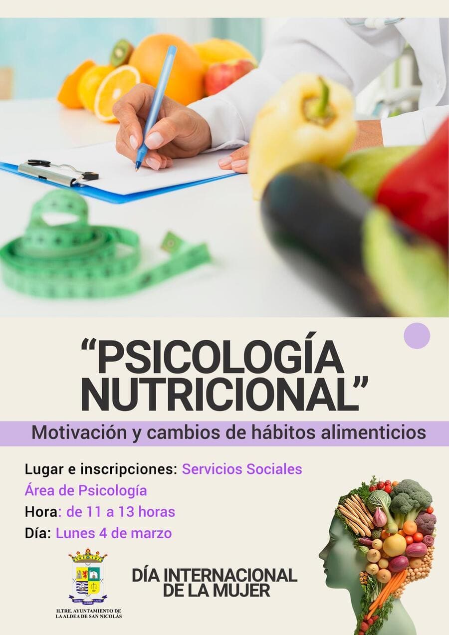 El Ayuntamiento de La Aldea de San Nicolás organiza un taller de ‘Psicología Nutricional’