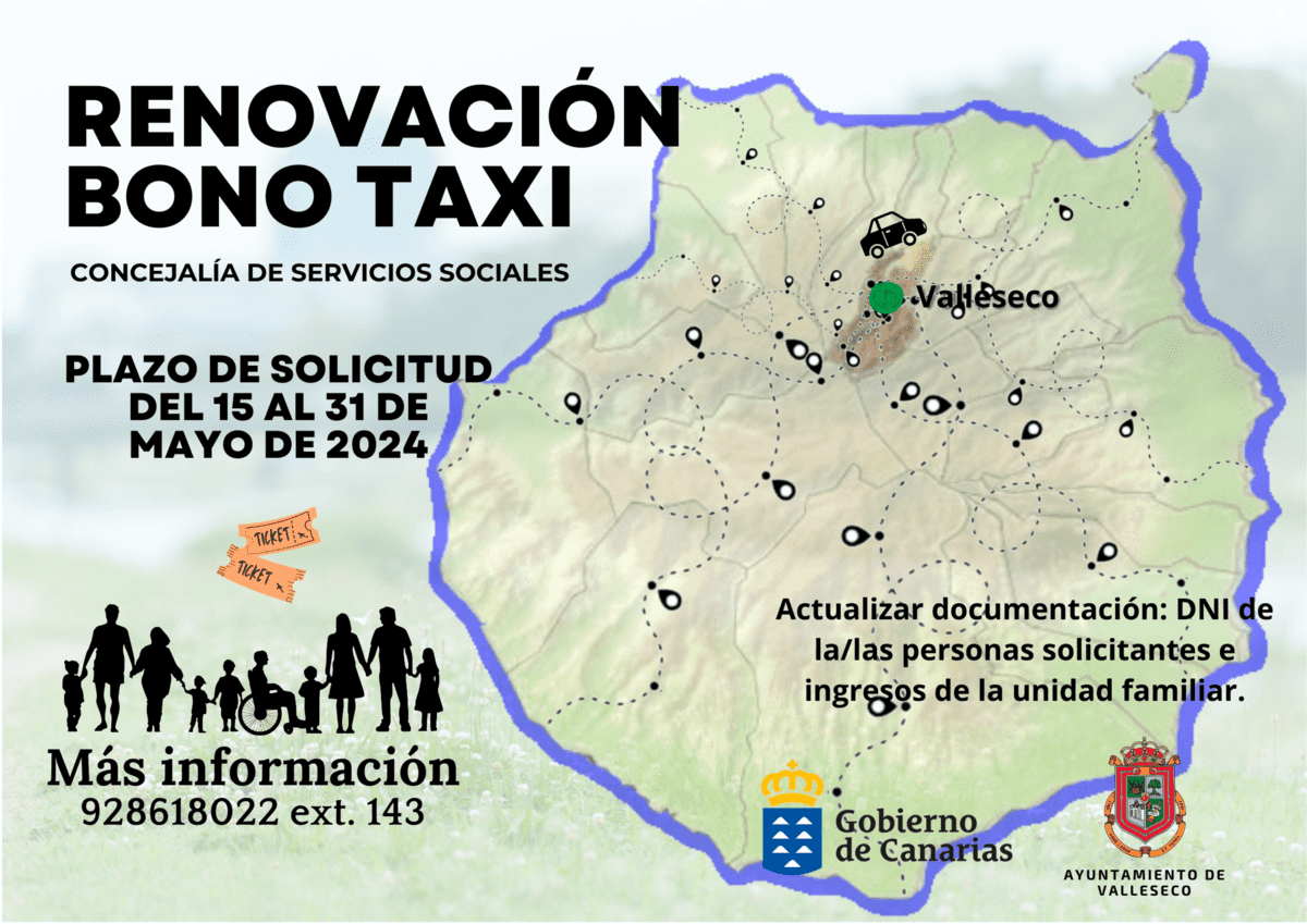 El Bono Taxi de Valleseco facilita los desplazamientos a la vecindad del municipio