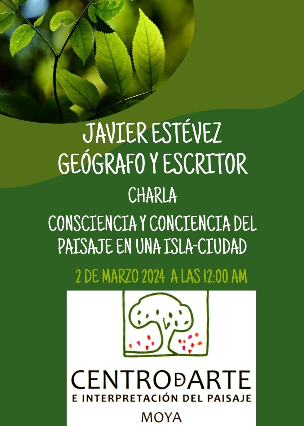 Charla de Javier Estévez en el Centro de Arte e Interpretación del paisaje de Moya