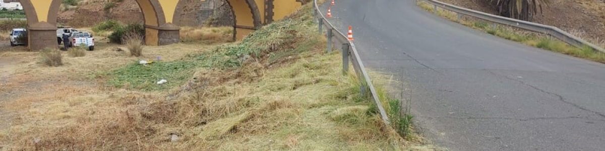 Acceso desbrozado al Barranco de Las Huertas