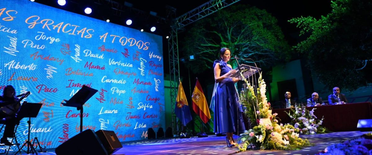 Ainhoa Martín durante la lectura del Pregón