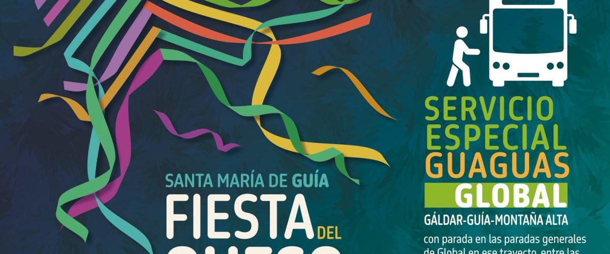 CARTEL SERVICIO ESPECIAL GUAGUAS FIESTAS QUESO MONTAÑA ALTA