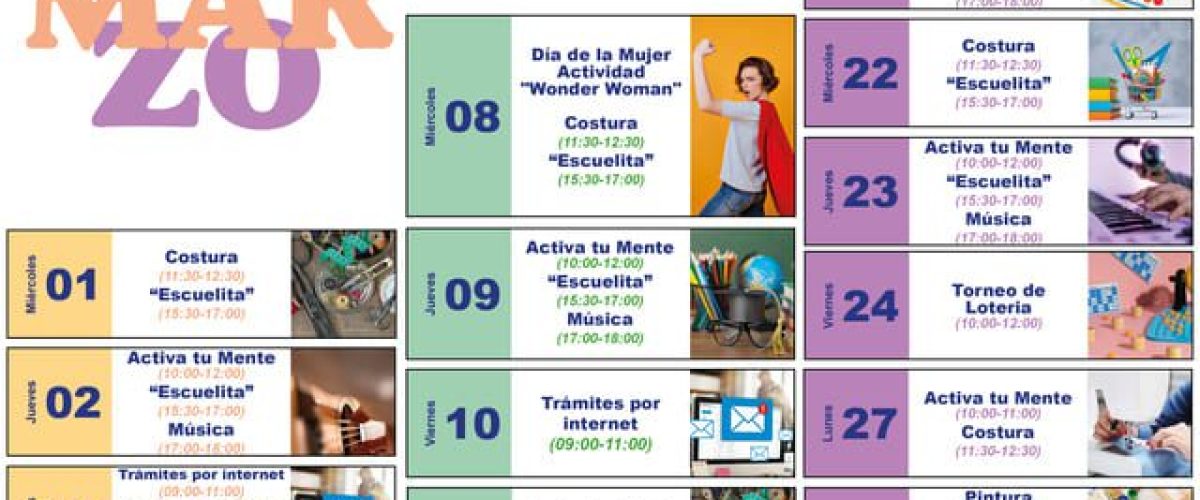 Calendario Marzo 1