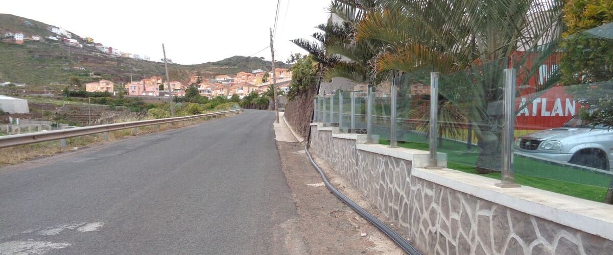 Carretera GC-291, entre el Albercón de la Virgen y Los Sauces, donde se instalará nuevo alumbrado público