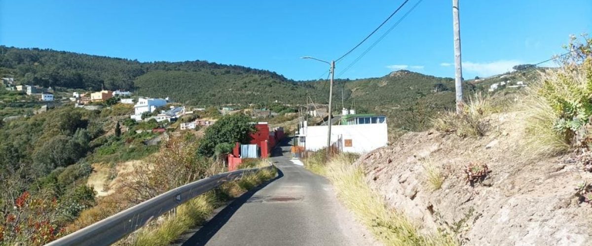 Carretera de Lomo Vergara donde se ejecutaran los trabajos de reasfaltado