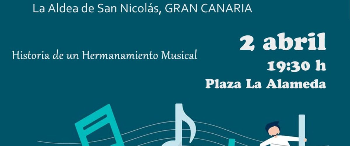 Cartel Encuentro de Bandas Muisica La Aldea 1