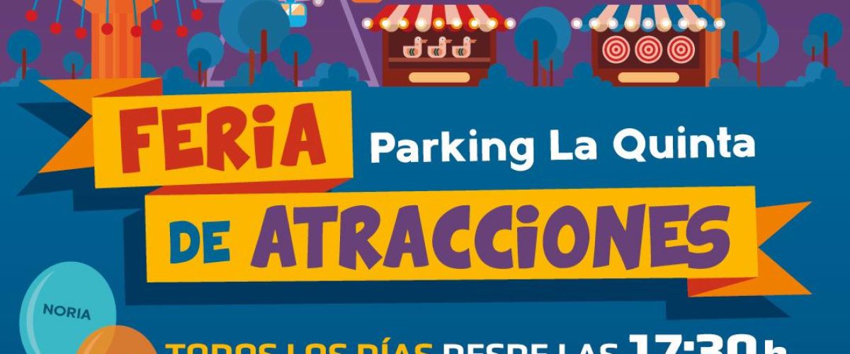 Cartel Feria de Atracciones vertical