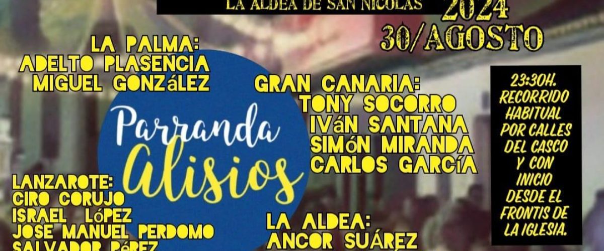 Cartel Noche Rondas y Serenatas La Aldea 2024