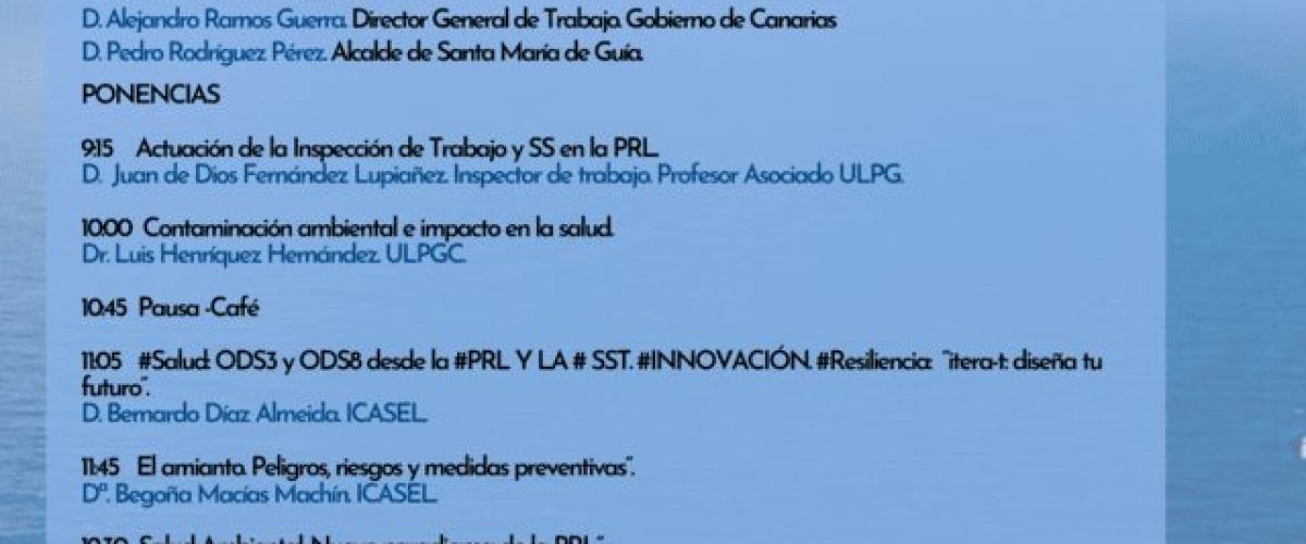 Cartel Programa I Jornada Salud Laboral QR