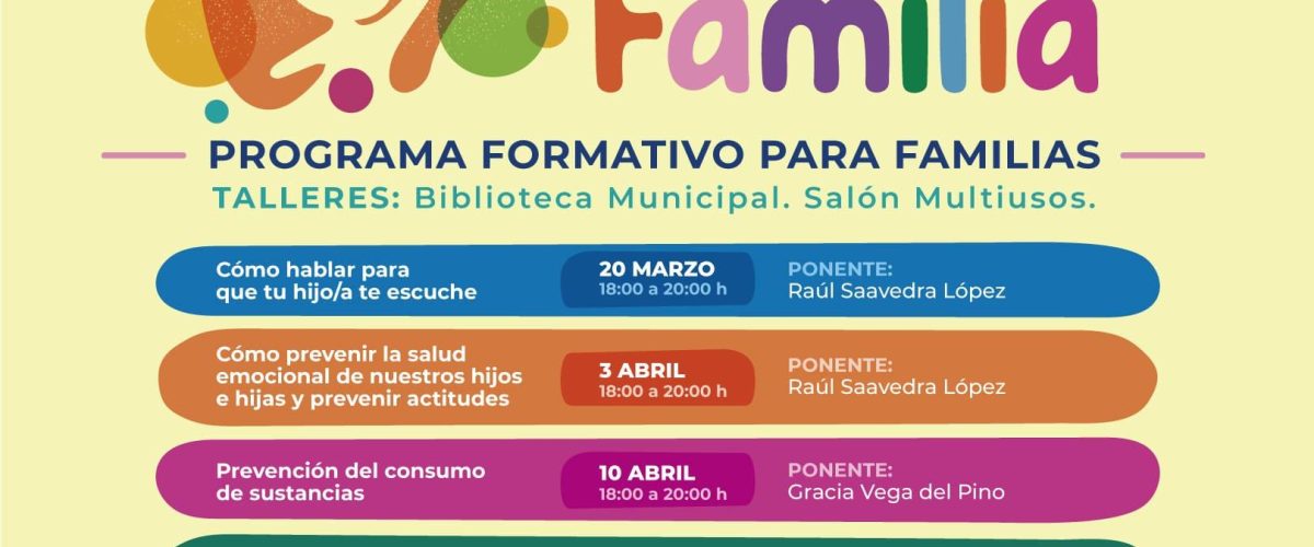 Cartel de Educar en Familia