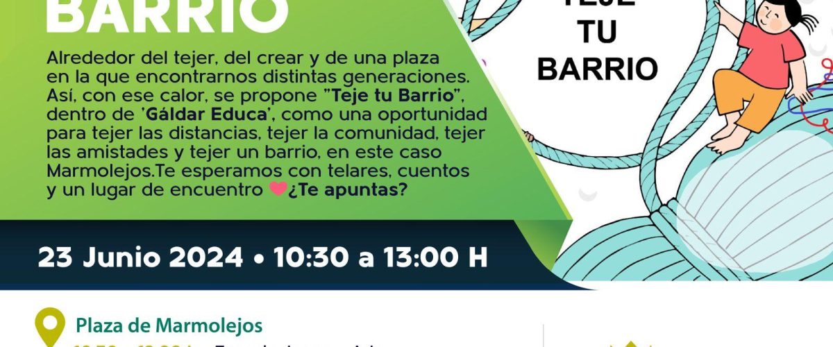 Cartel de Teje tu Barrio