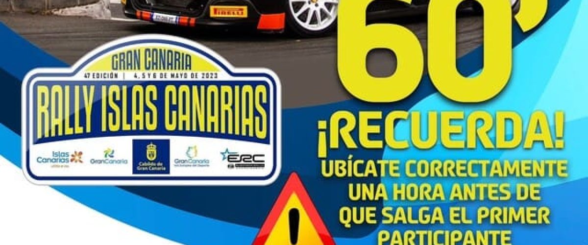 Cartel de informacion del Rally Islas Canarias