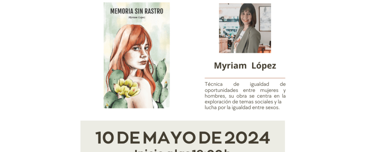 Cartel de la presentación literaria de 'Memoria sin rastro'