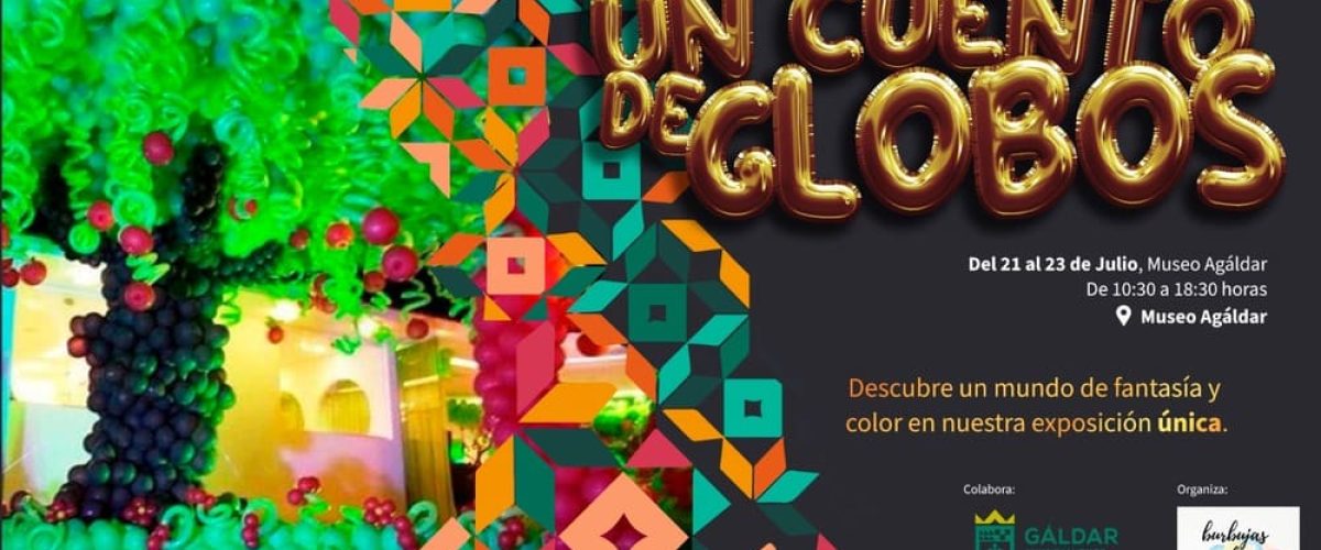 Cartel exposicion Un cuento de globos