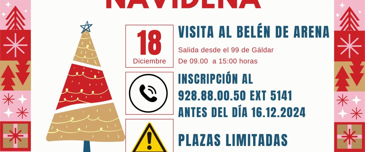 Cartel visita al Belén de Arena