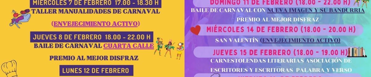 Carteles de la programación del Carnaval en los Clubes de Mayores21
