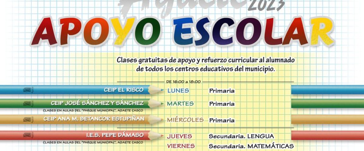 Comienzan las clases de apoyo gratuitas Los alumnos de los colegios e instituto de Agaete1 1