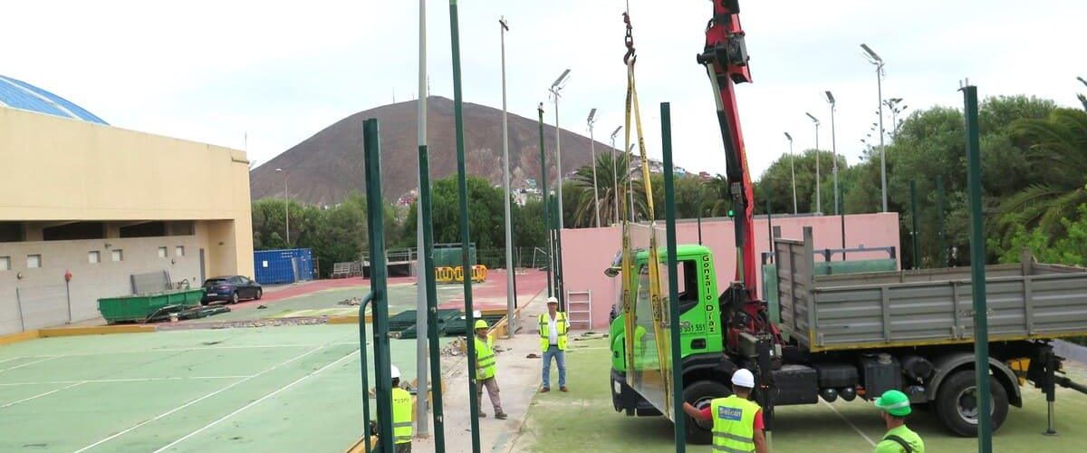 Ejecución de los trabajos del Centro Deportivo Polivalente junto al pabellón municipal