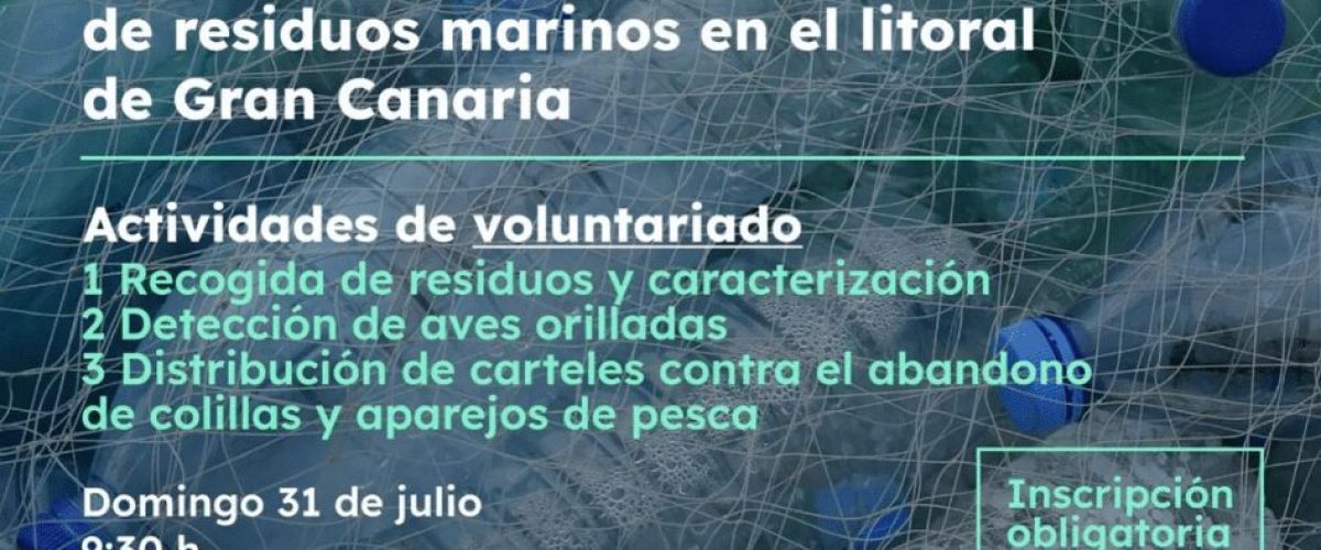 El proyecto Oceanlit convoca una limpieza ciudadana este domingo en la costa en Agaete