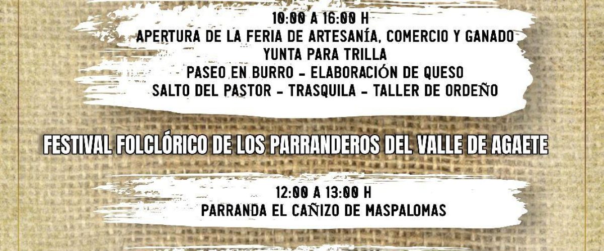 Feria de Artesanía, Comercio y Ganado programa Agaete