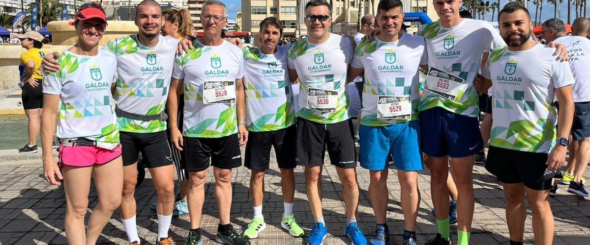 Foto del equipo del Ayuntamiento de Gáldar participante en la Carrera de las Empresas