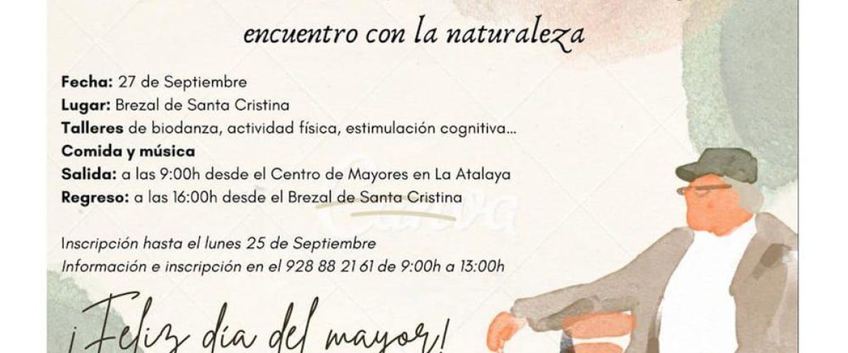 Guia invita a sus mayores a celebrar juntos el Dia del Mayor con una jornada de actividades y encuentro con la naturaleza