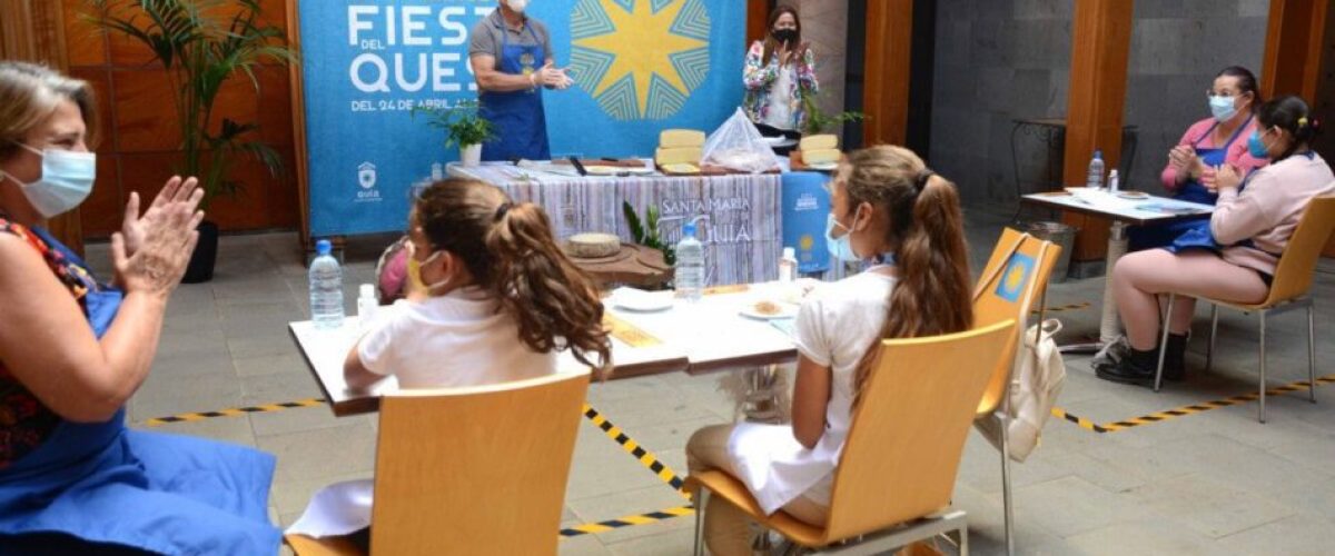 Imagen de archivo del taller infantil de catador oficial de queso celebrado el pasado ano