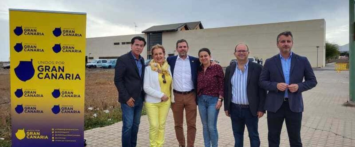 Lucas Bravo de Laguna junto a los candidatos a las alcaldias de los municipios del sur de Gran Canaria. 1