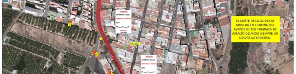 Plano de asfaltado y cortes de la carretera general de San Isidro (1)