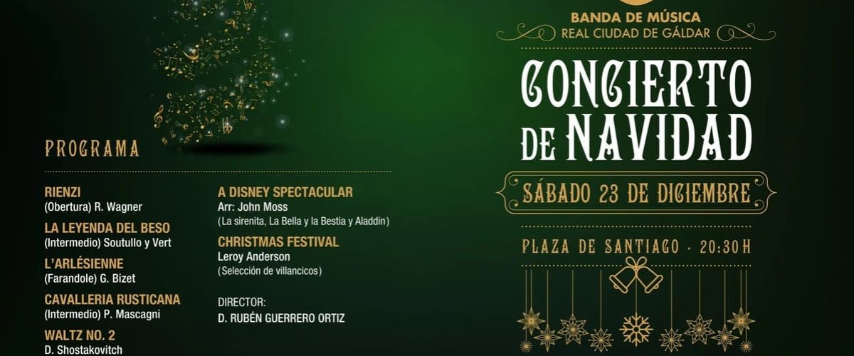 Programa del Concierto de Navidad de la Banda Municipal de Musica