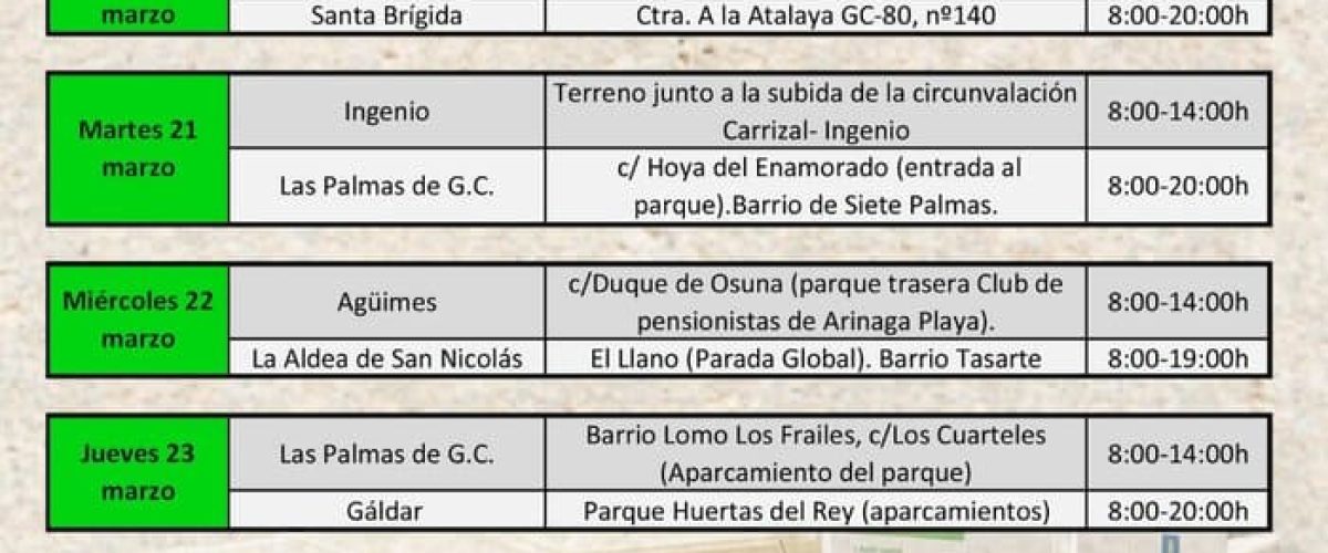 Puntos limpios moeviles Cabildo incluido Tasarte 1 1