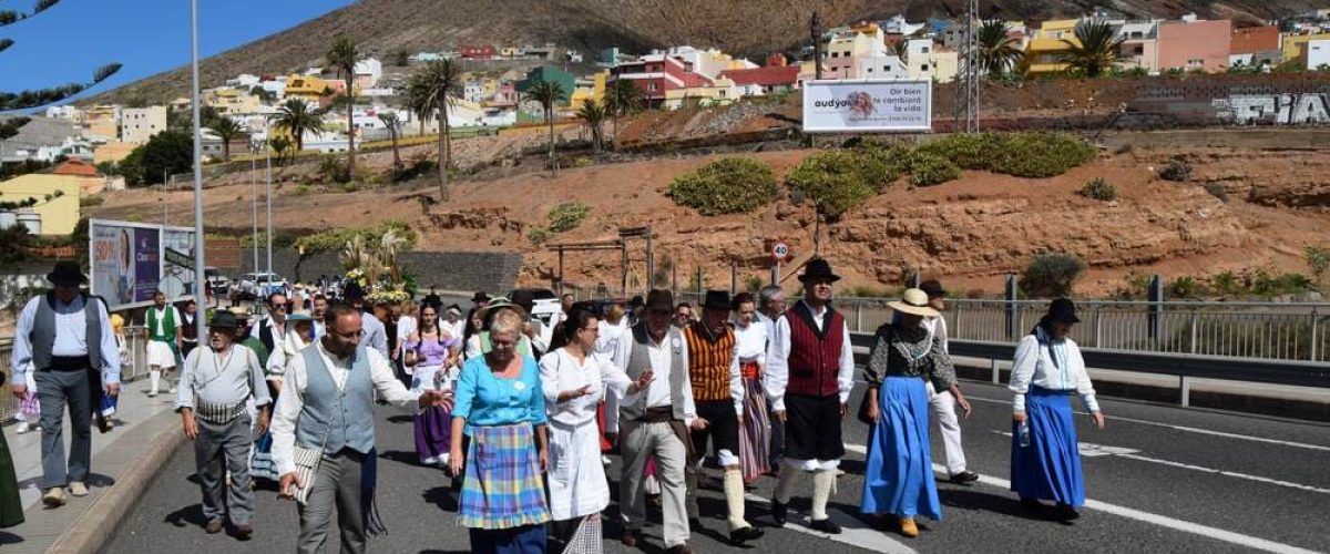 Recorrido de las corporaciones de Galdar y Guia en la Romeria de Las Marias del ano 2022 1