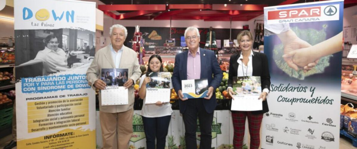 Representantes de la Asociacion Sindrome de Down y SPAR Gran Canaria presentaron el calendario solidario