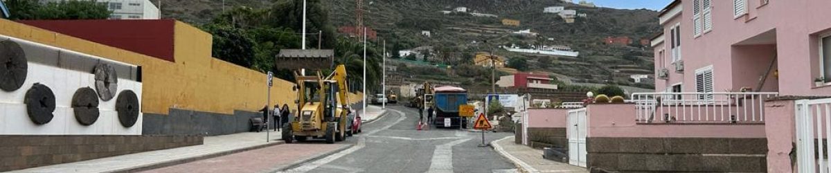 Trabajos de mejora en la carretera de subida a Anzo