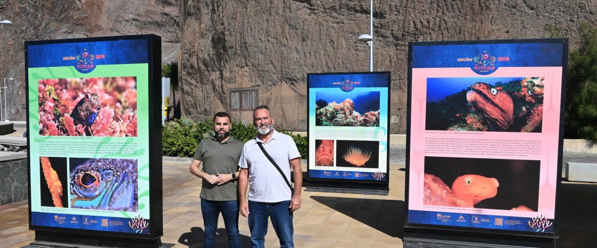 Ulises Miranda y Pedro Almeida, en la exposición del FotoSub