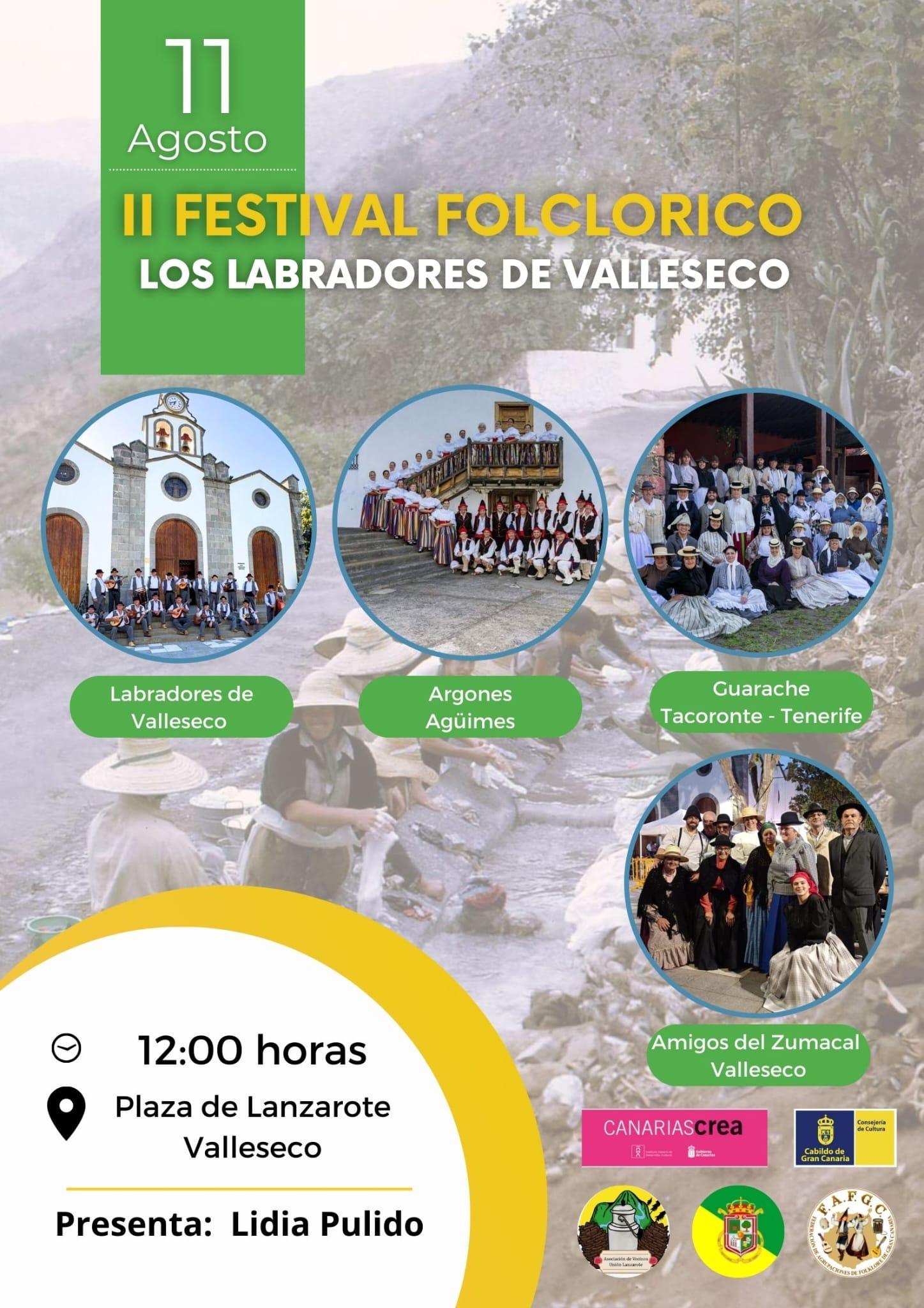 El pago de Lanzarote acoge el II Festival Folklórico Los Labradores de Valleseco