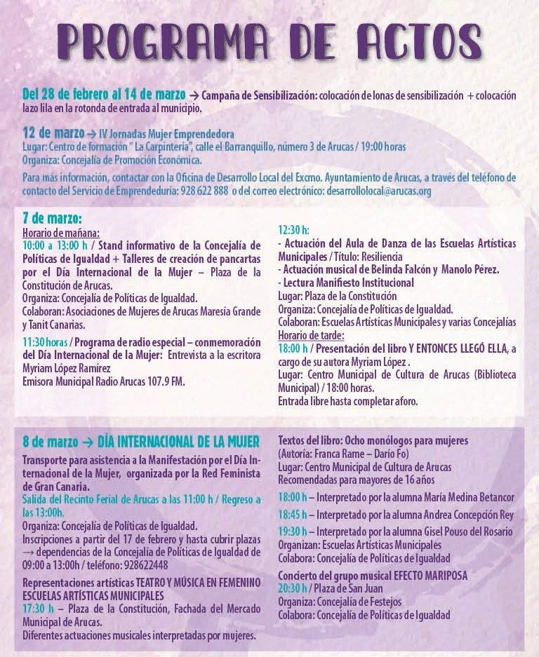 PROGRAMA ACTOS 8M 2025 - Arucas (2) - NorteGranCanaria -