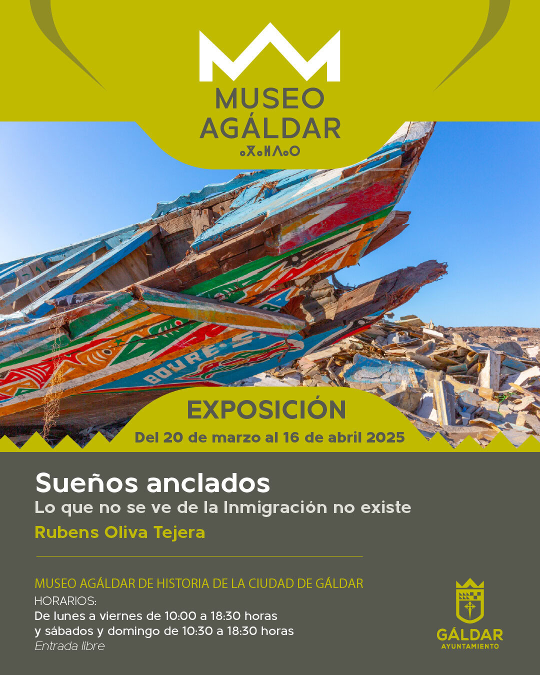 El Museo Agáldar acoge a partir del 20 de marzo la exposición ‘Sueños anclados’ sobre inmigración