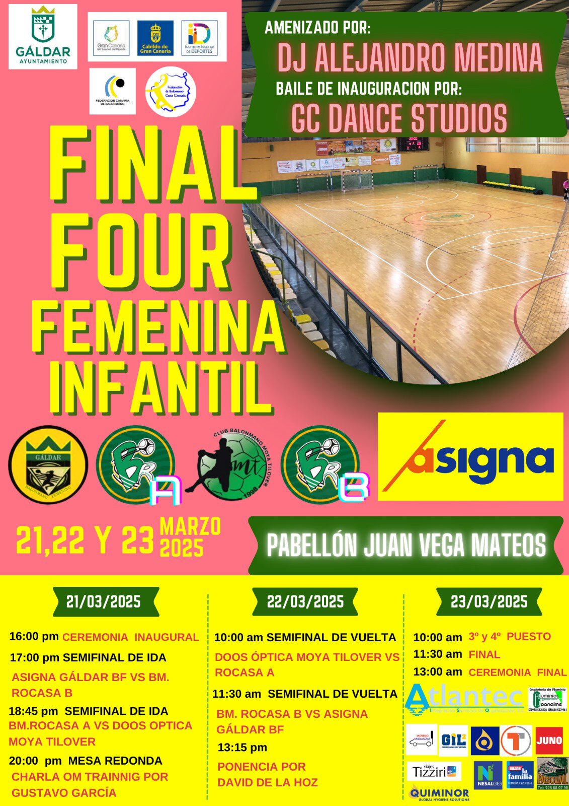 Gáldar BF, celebra la final A4 del infantil femenino en el polideportivo Juan Vega Mateos