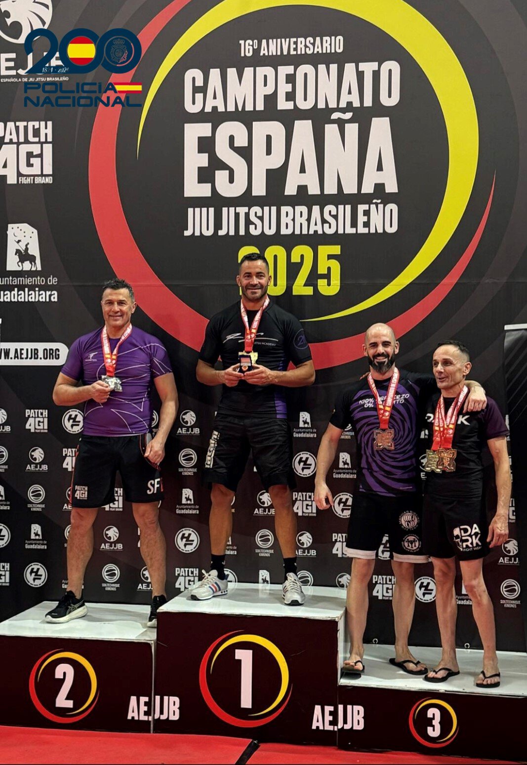 Un agente de Policia Nacional de la Comisaria Local de Maspalomas logra 4 medallas en el Campeonato de España de Jiujitsu